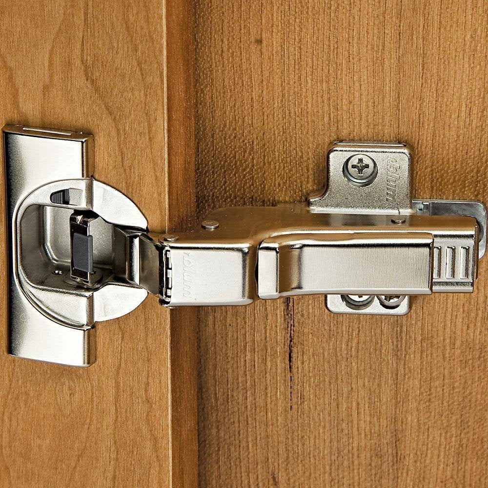 Blum Clip top BLUMOTION Soft Close Hinges, 110 Degree, Self Closing, Frameless, with Mounting Plates and Hinge Cover Plates (Inset - 8 Pack (4 Pair))