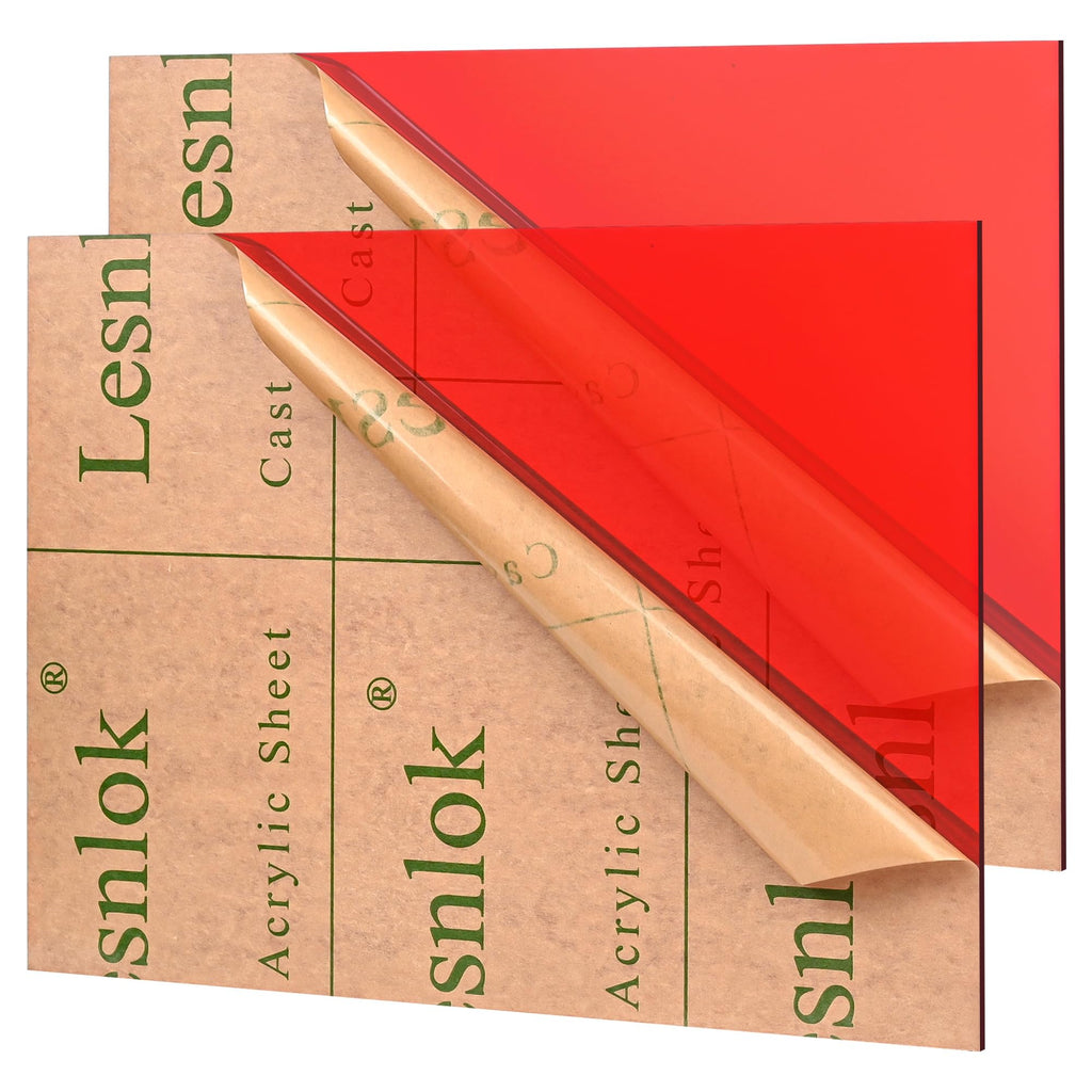 Lesnlok Blue Acrylic Sheets 1/8 inch Thick 3mm 6 Pack 3 x 5 Clear Plexiglass Sheets,for Sign,Craft,Painting,Laser Cutting,DIY Display Projects… (3"x 5", Blue, 6)