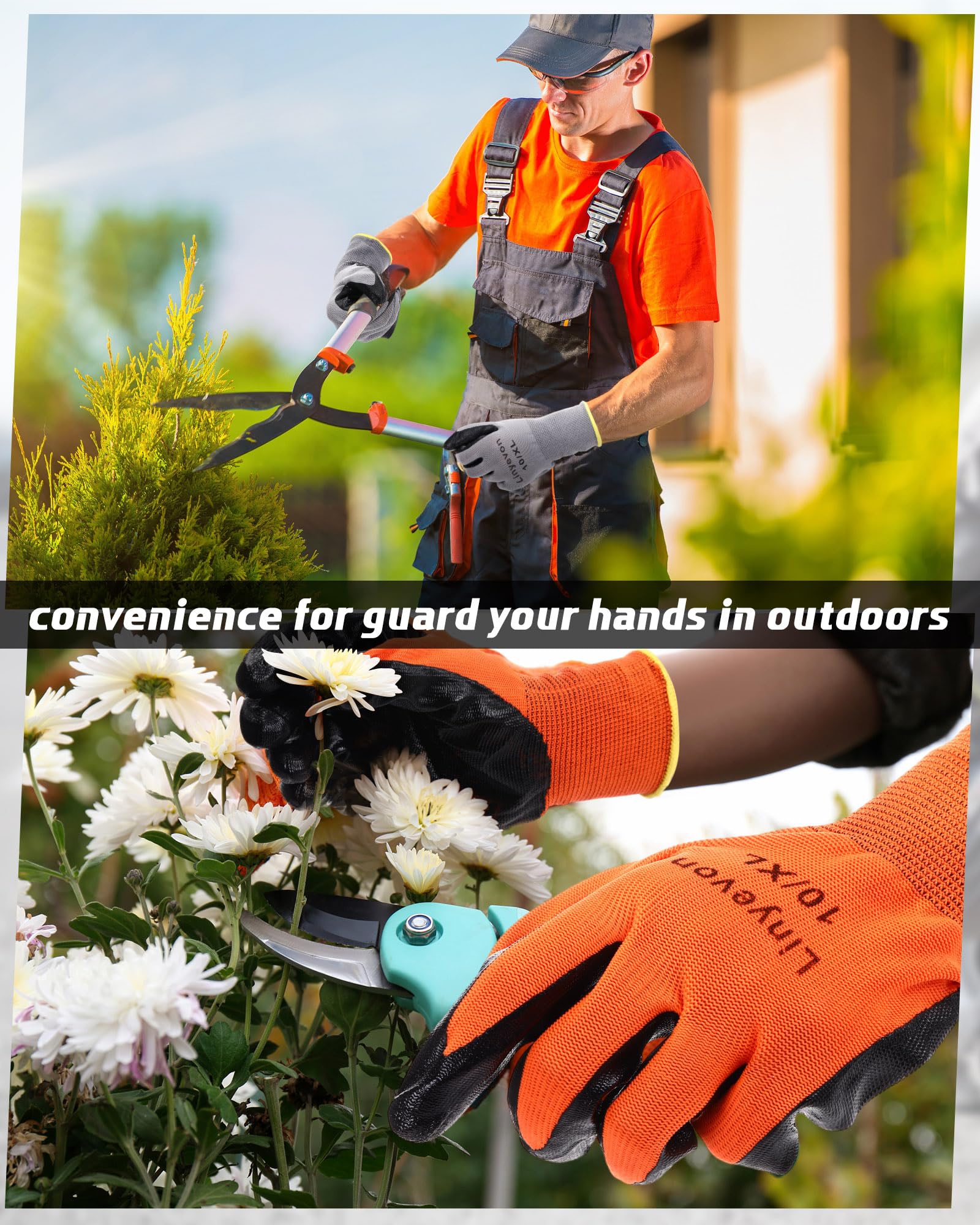 Maxcheck PU Coated Gloves Bulk, Reusable Rubber Safety Gloves for Men Women Work Warehouse, Mechanic, Woodworking