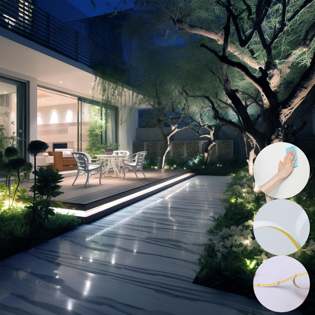 BENLUN 24V COB LED Strip Light 65.6ft (2 Rolls of 32.8ft) Kit, 3000K Warm White Cuttable 11W/M 312LEDs/M CRI 93 LED Tape Lights with Power Supply for Bedroom Kitchen Living Room Ceiling