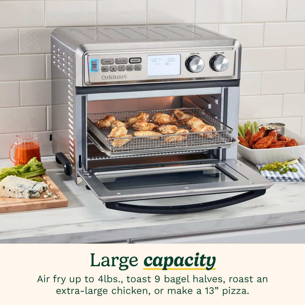 Cuisinart Air Fryer + Convection Toaster Oven, 8-1 Oven with Bake, Grill, Broil & Warm Options, Stainless Steel (TOA-70C)