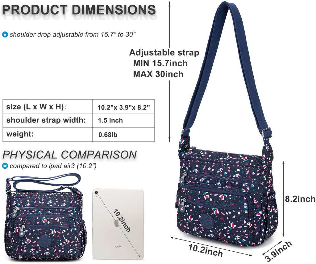 Pealwel Women Shoulder Handbag Roomy Multiple Pockets Bag Ladies Crossbody Purse Tote Top Handle Satchel