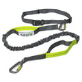 Tuff Mutt Hands-Free Waist Leash for Dog Walking, Running and Hiking, Carabiner Clip, Adjustable Belt with Double Handle, Reflective Bungee Design for Large & Medium Dogs