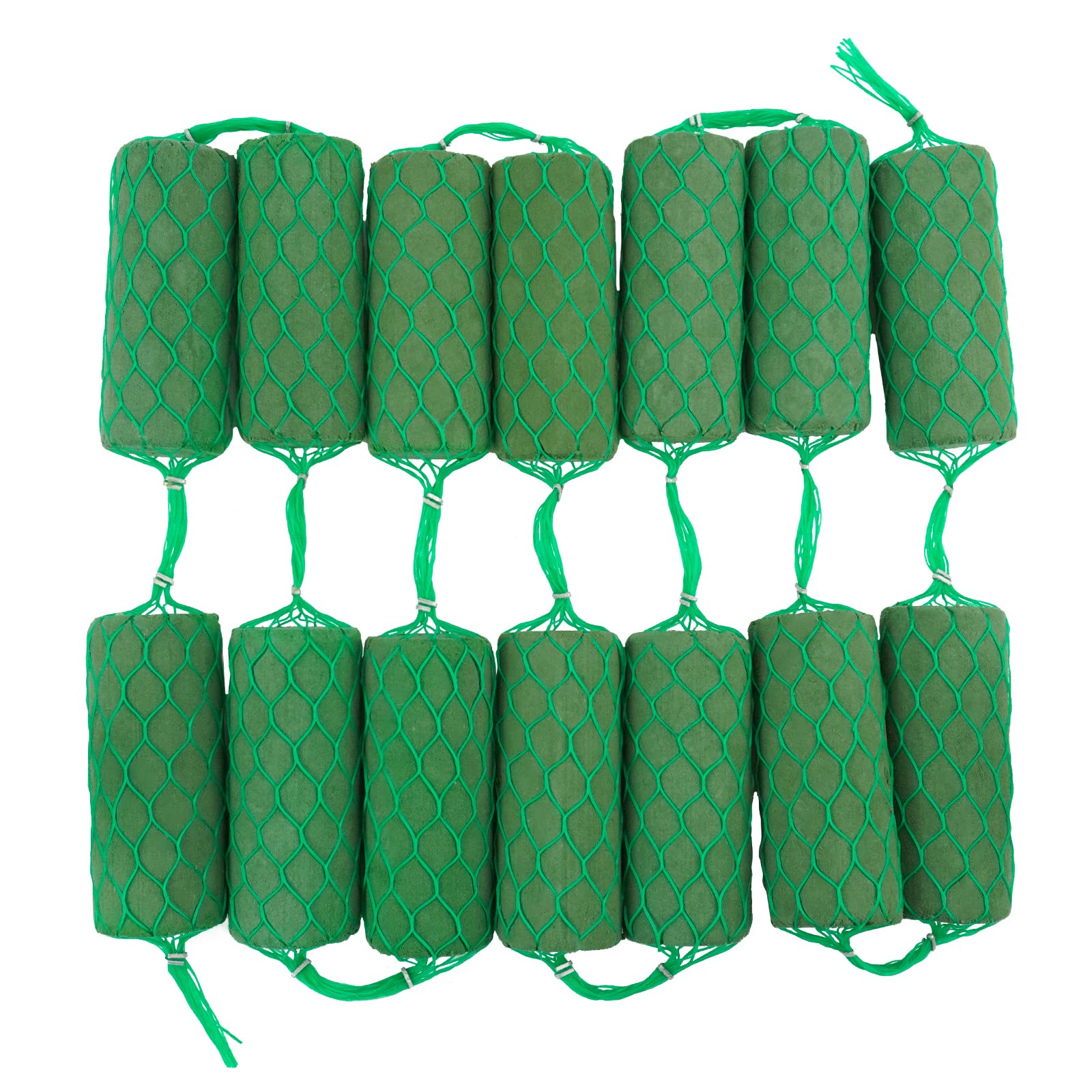 Prashent 9.2FT 14 Piece Floral Wet Foam Garland for Fresh Flowers, Floral Craft Wet Foam for Home Garden Wedding Decoration, Arch Door Tabletop Flower Arrangement DIY Material