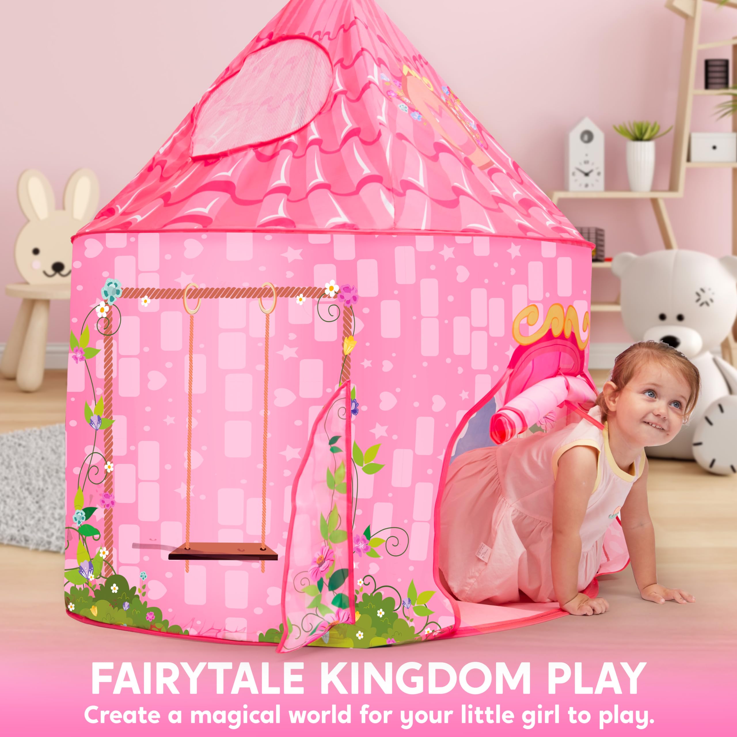 JOYIN Dinosaur Play Tent for Kids, Pop Up Play Tent for Boys & Girls, Kids Indoor Outdoor Dinosaur Playhouse Tent Set for Toddlers Birthday