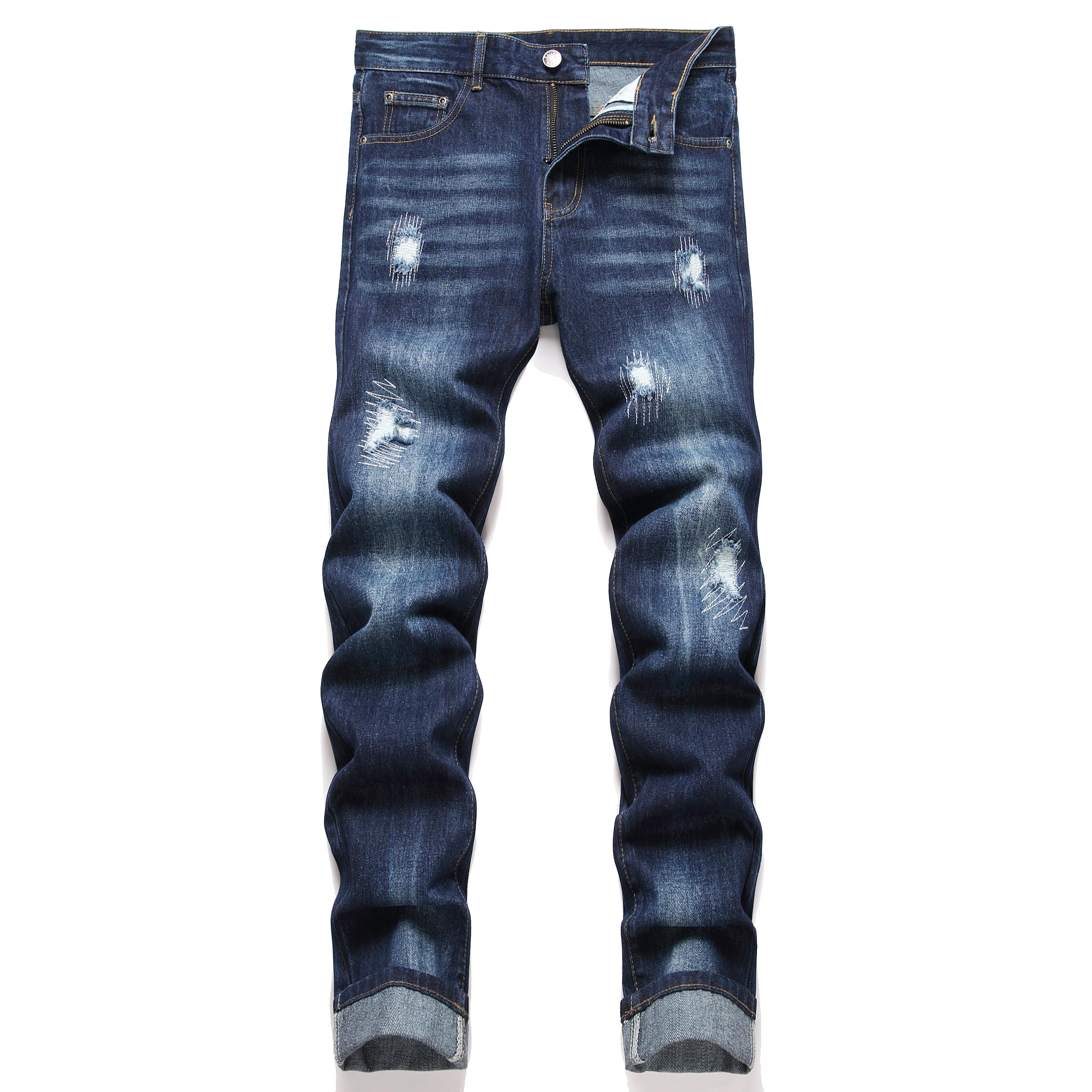 RXXKKK Men's Regular Slim Fit Jeans