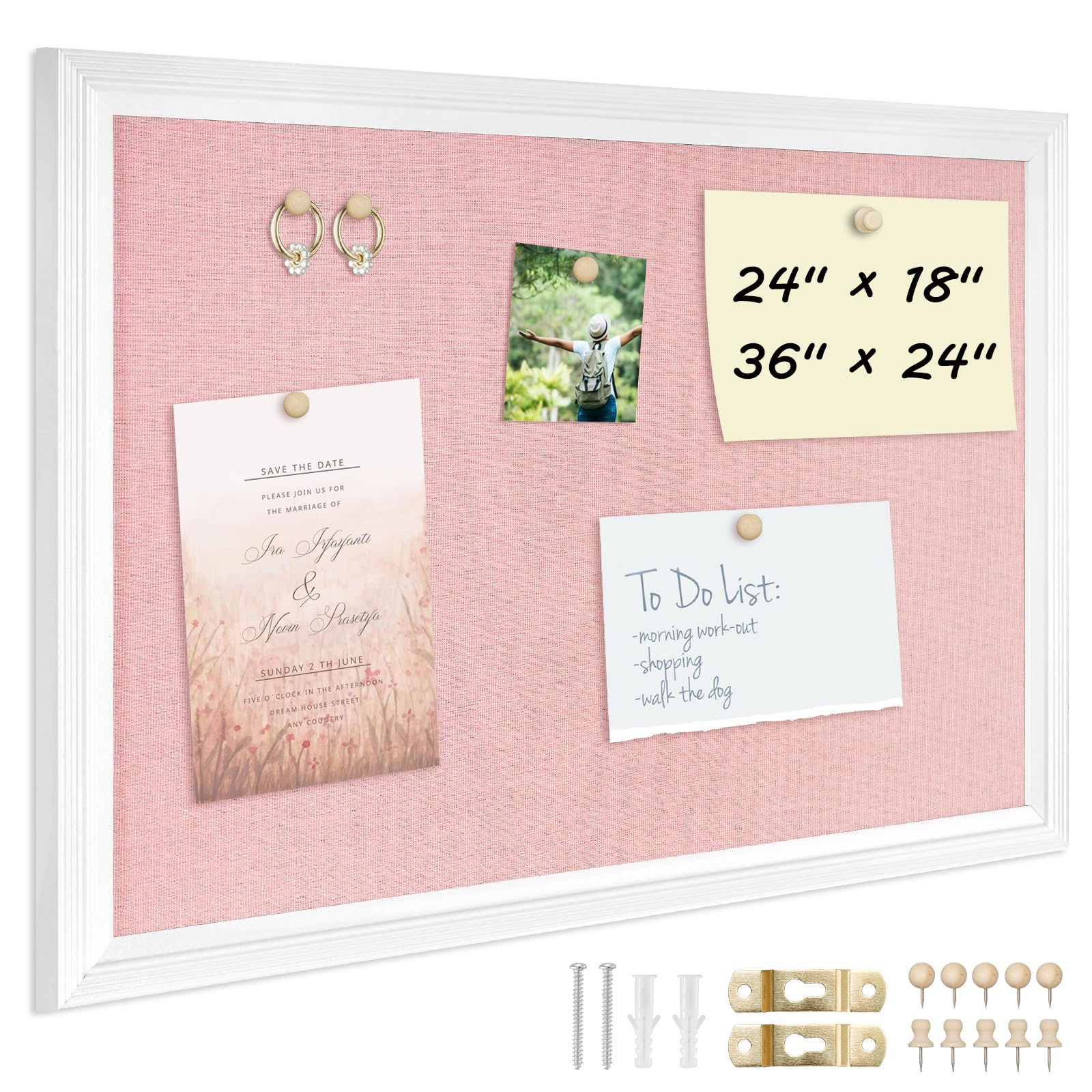DOLLAR BOSS Black Cork Board with Linen Double-Sided 16''X 12'', Black Cork Boards for Walls, Wood Frame Bulletin Board Hanging Pin Board, Cork Board for Office Home School 1-Pack