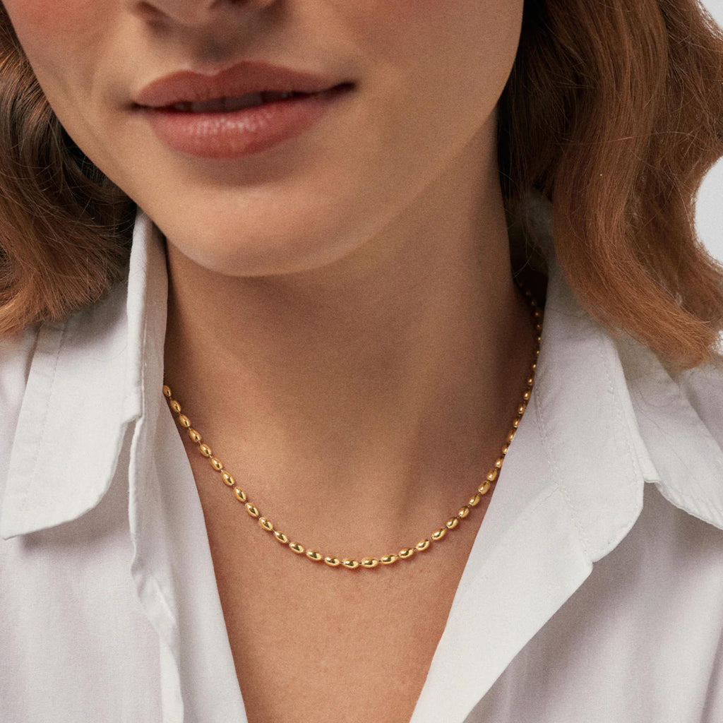 Hey Harper Gold Necklace For Women Trendy Necklace - 14K Golden PVD Coating Waterproof & Sweatproof Non Tarnish Jewelry Chain Necklaces