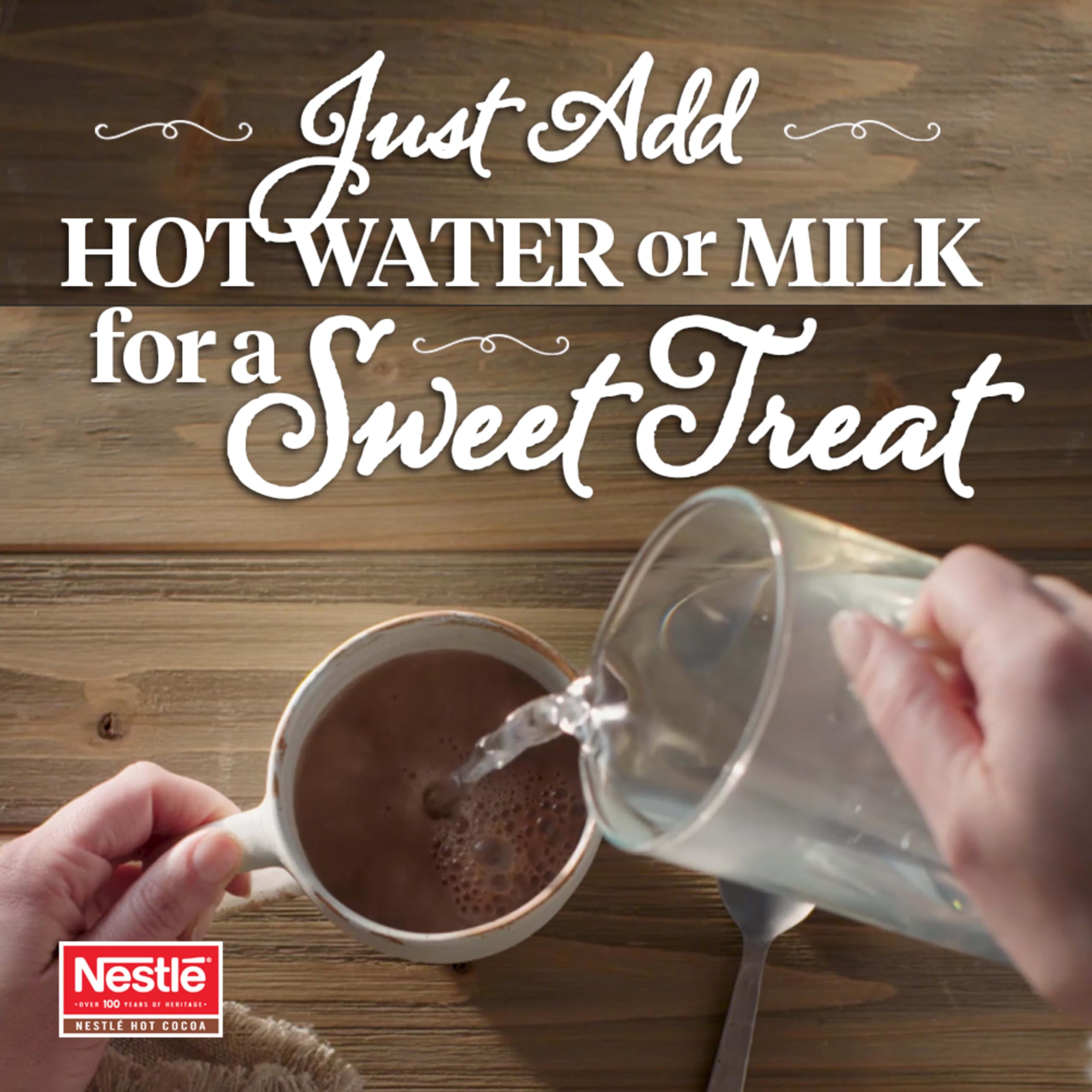 Nestle Hot Chocolate Packets, Milk Chocolate Flavor Hot Cocoa Mix, Made with Real Cocoa, Bulk Pack, 0.71 oz Packet (60 Count)