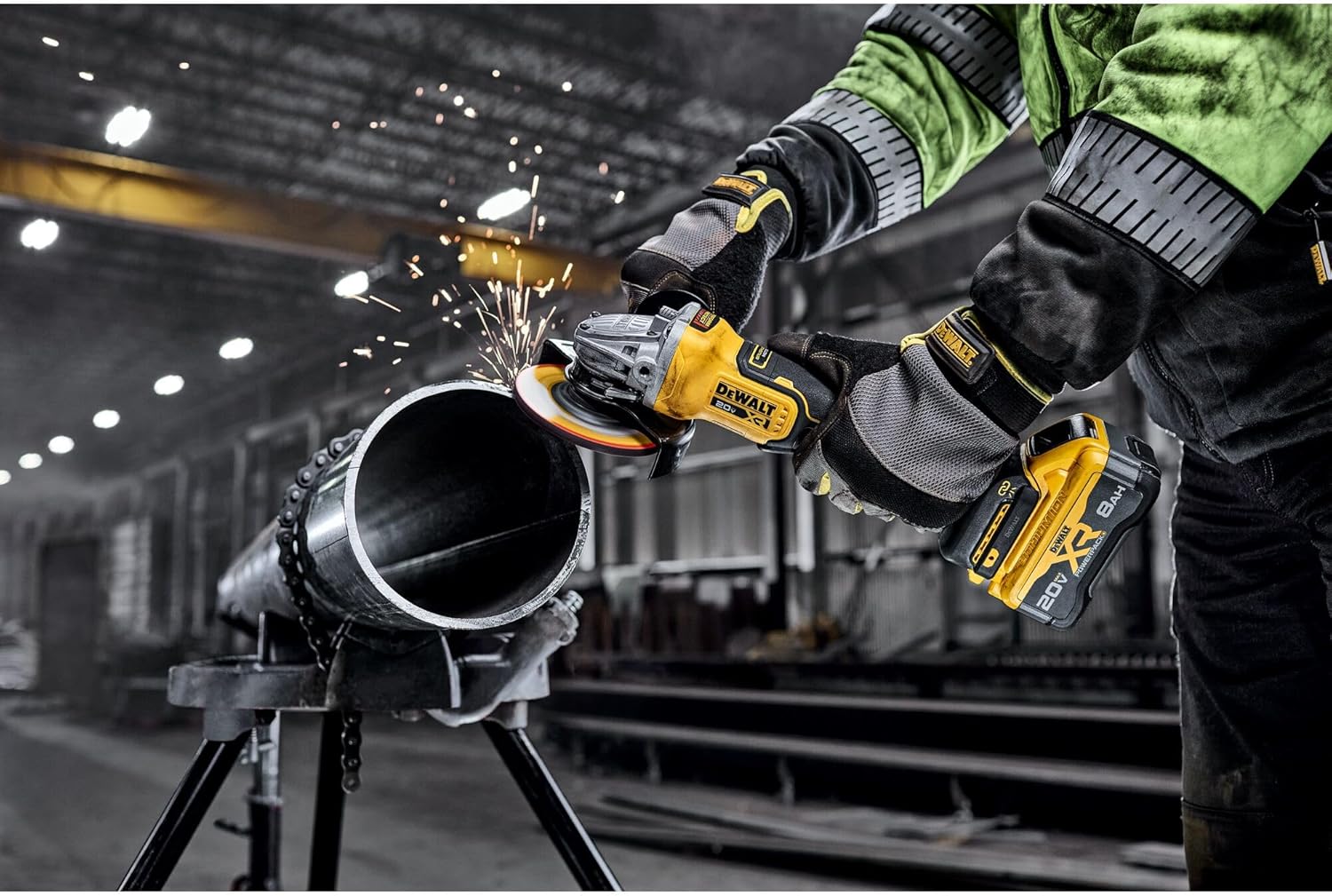 DEWALT 20V MAX XR Brushless Cordless Angle Grinder, 4-1/2 in. - 5 in., Variable Speed, Anti-Rotation, Paddle Switch (Tool Only) (DCG410VSB)