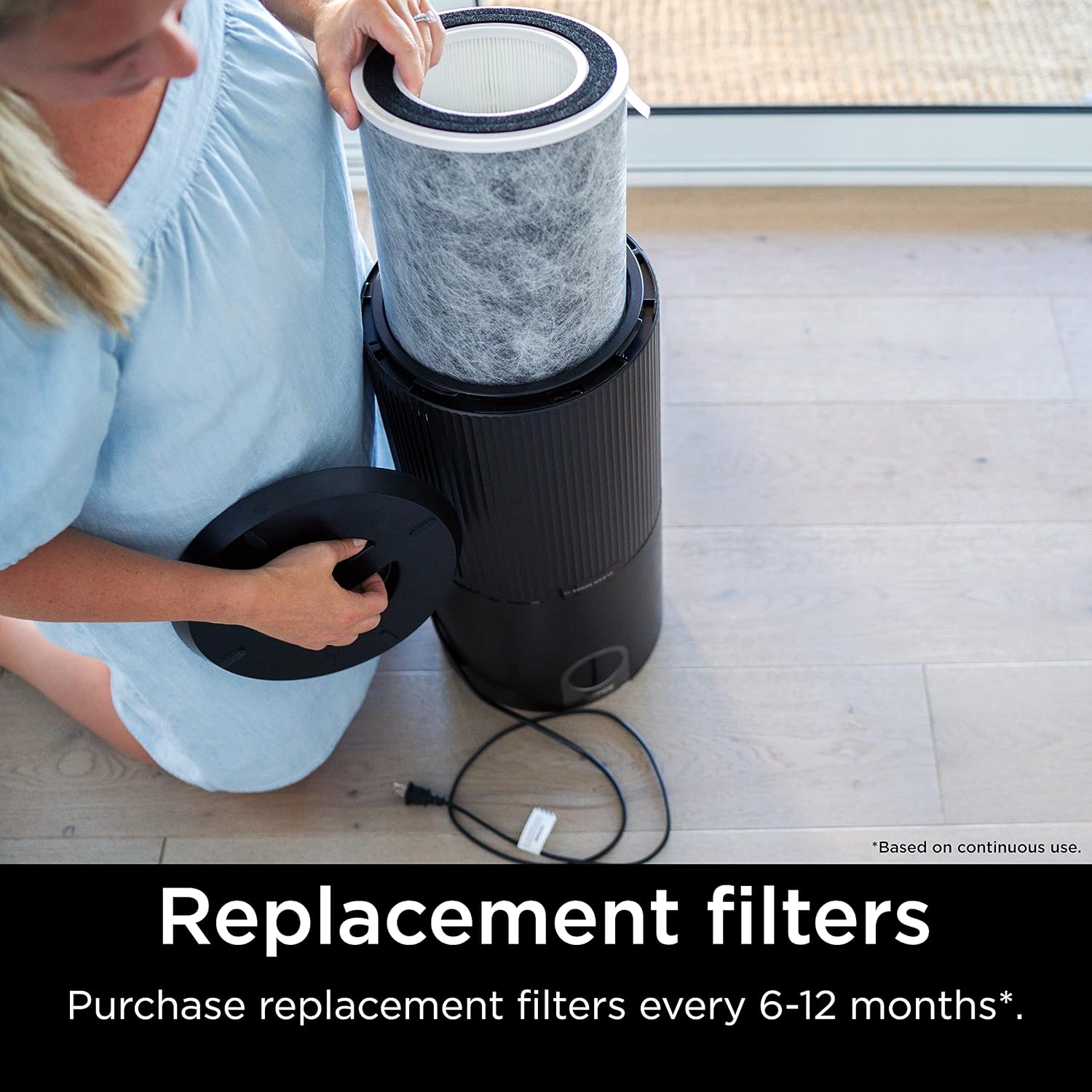 Shark Air Purifier Anti-Allergen True HEPA Filter with Fumes Lock, Compatible with HP201, HP202 & HP232 (HE2FKPRO)