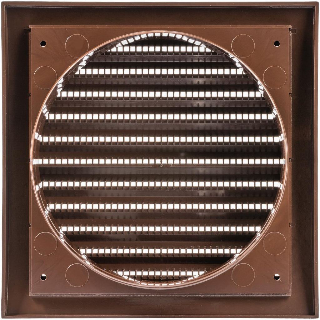 Repa Market 4 Inch Anthracite Dryer Vent Hood/Duct Cover for Walls or Ceiling/ABS Plastic Louvered Air Grille with Built-In Mesh Screen/Exhaust and Dryer Vent Covers for Indoor & Outdoor Use