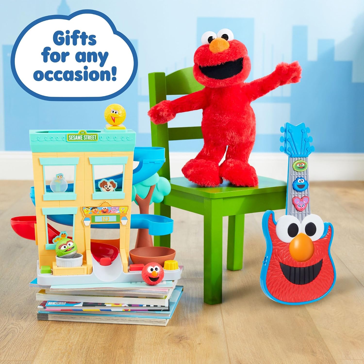 Sesame Street Rock with Elmo Guitar, Dress Up and Pretend Play, Lights and Sounds Preschool Musical Toy