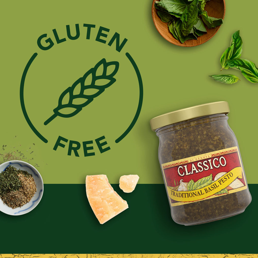 Classico Signature Recipes Traditional Basil Pesto Sauce & Spread, 8.1 oz Jar