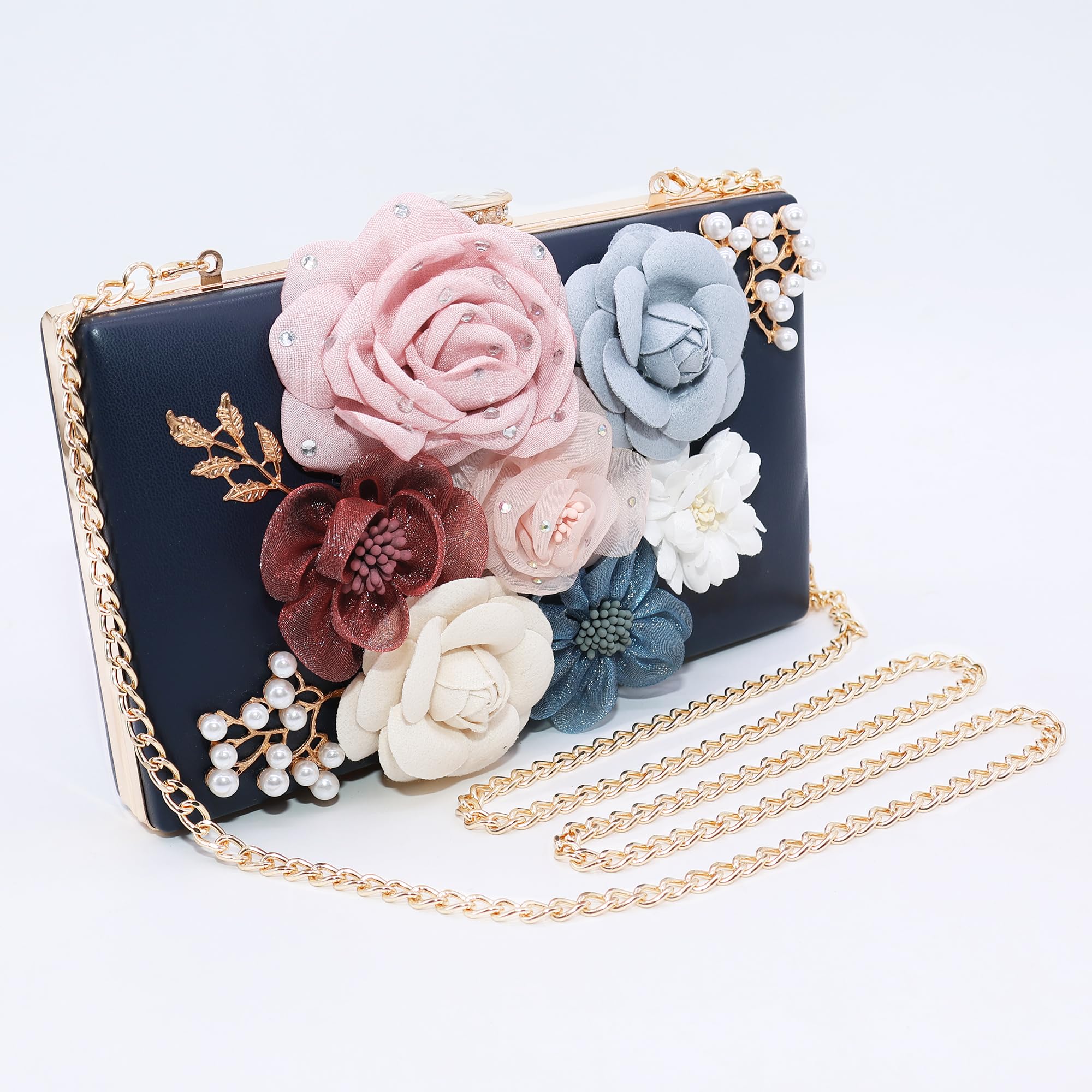 Evening Bag for Women, Flower Wedding Evening Clutch Purse Bride Floral Clutch Bag