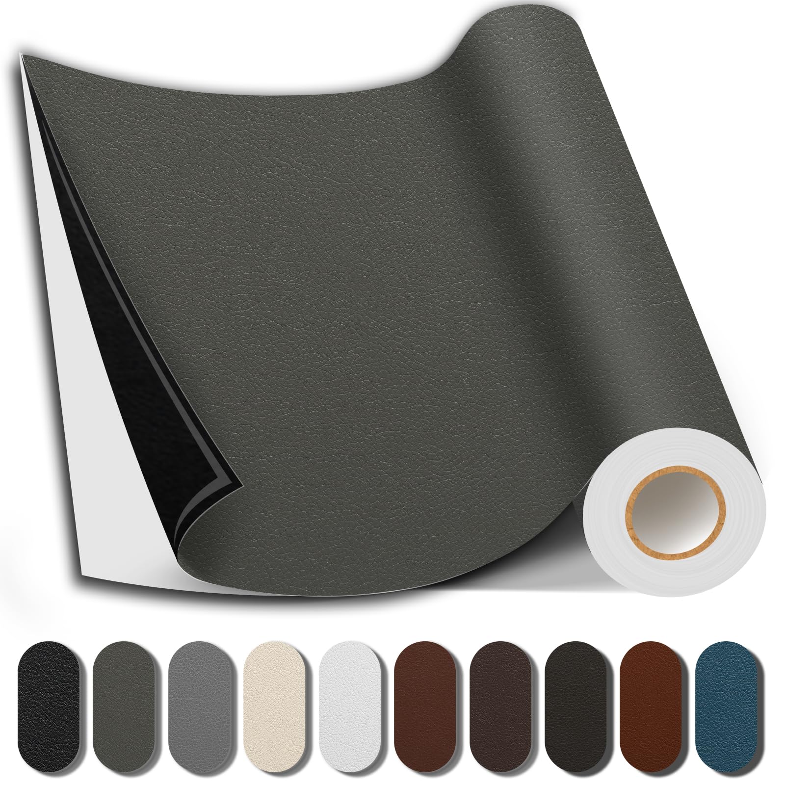 Shagoom Leather Repair Patch, Repair Patch Self Adhesive Waterproof, DIY Large Vinyl Patches for Couches, Furniture, Kitchen Cabinets, Wall （Beige, 3.5X79 Inch）