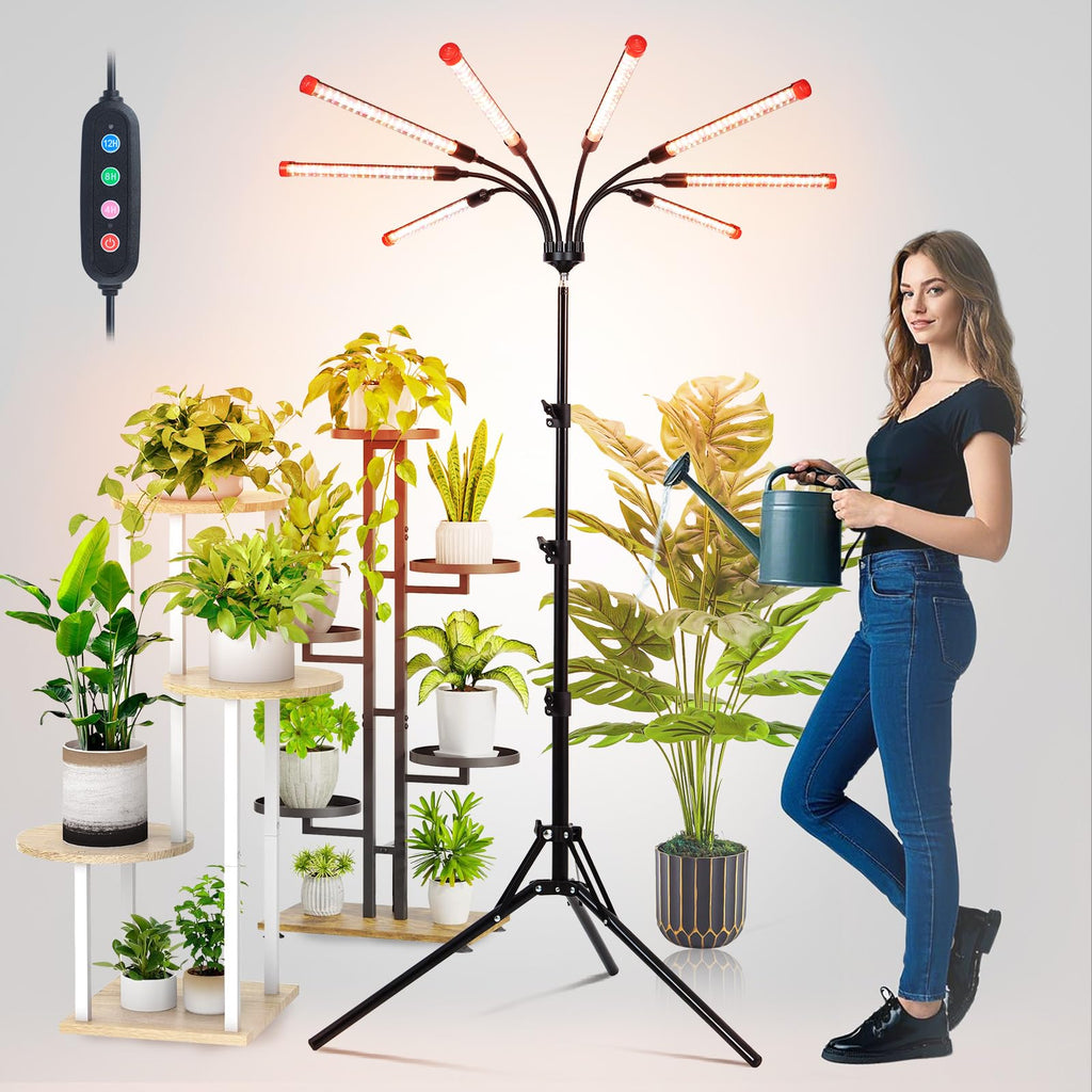 FECiDA Gamechanger 2026 36 Watt Power Draw, NO Need Adapter, 4Head Strong Clip Grow Lights for Indoor Plants with 4/8/12/16/20H Timer, LED Plant Growing Lamps for Houseplants, Bonsai, Seed Starting