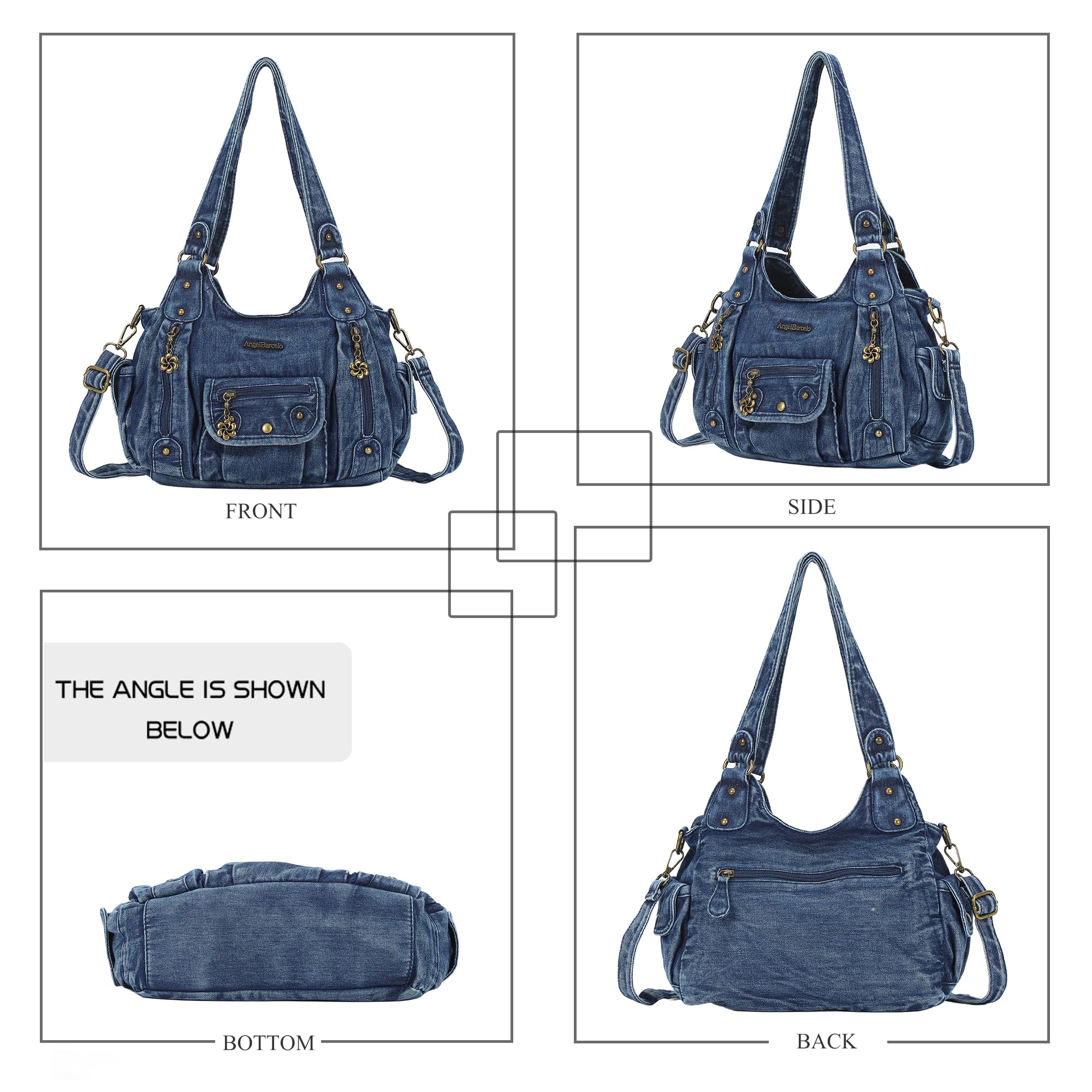 Angel Barcelo Purses for Women Soft PU Leather Shoulder Bag Crossbody Purse and Handbags
