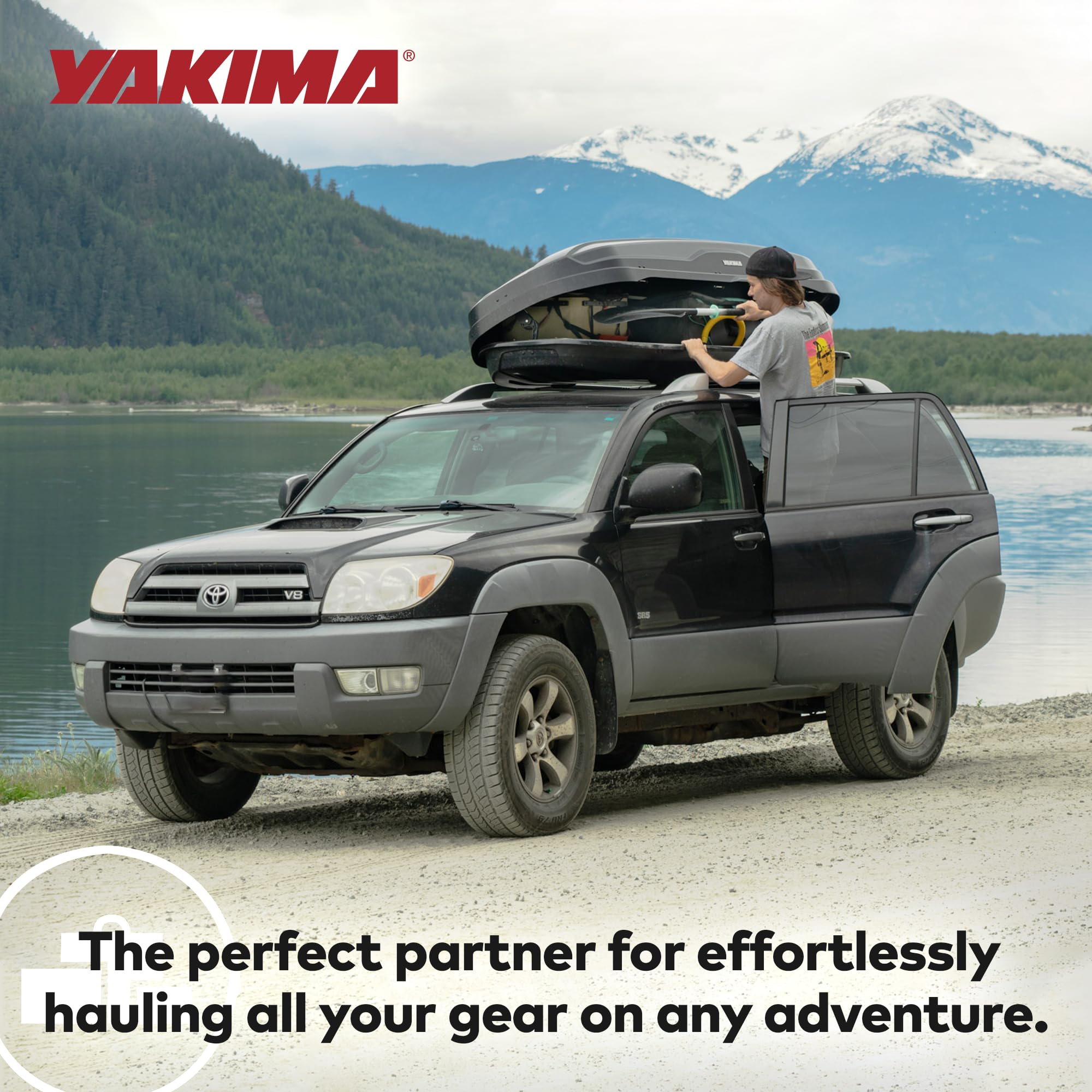 Yakima SkyBox NX 16 LG Rooftop Cargo Carrier, Hard Top Shell Box with SKS Lock, Fits Streamline Crossbars, 16 Cubic Feet, Black - Car and SUV Roof Storage for Luggage and Travel Accessories