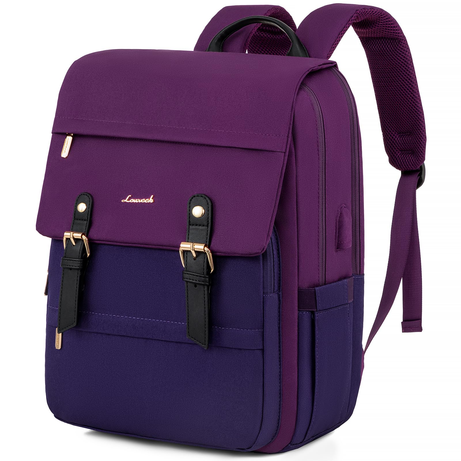 LOVEVOOK Laptop Backpack for Women, 15.6 Inch Vintage Travel Backpack Purse – Airline Approved Large Computer Bag, Lightweight for Nurse Teacher