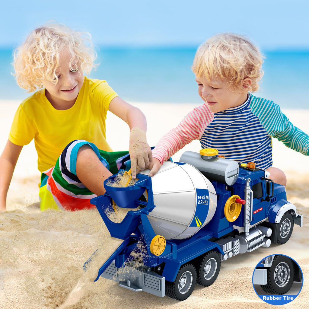 Bstoyder Kids Toys for 3 4 5 6 7 8 Years Old Boys, 15" Crane Truck Toy with Lights, Sounds, Toddler Friction Powered Truck Vehicle Toy for Boys Girls Birthday Gifts