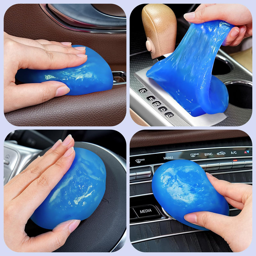 TeSabMi Car Cleaning Gel Car Cleaning Putty Car Putty Car Interior Cleaner Car Slime Car Detailing Kit Car Accessories Gifts for Men Women Stocking Stuffers Red