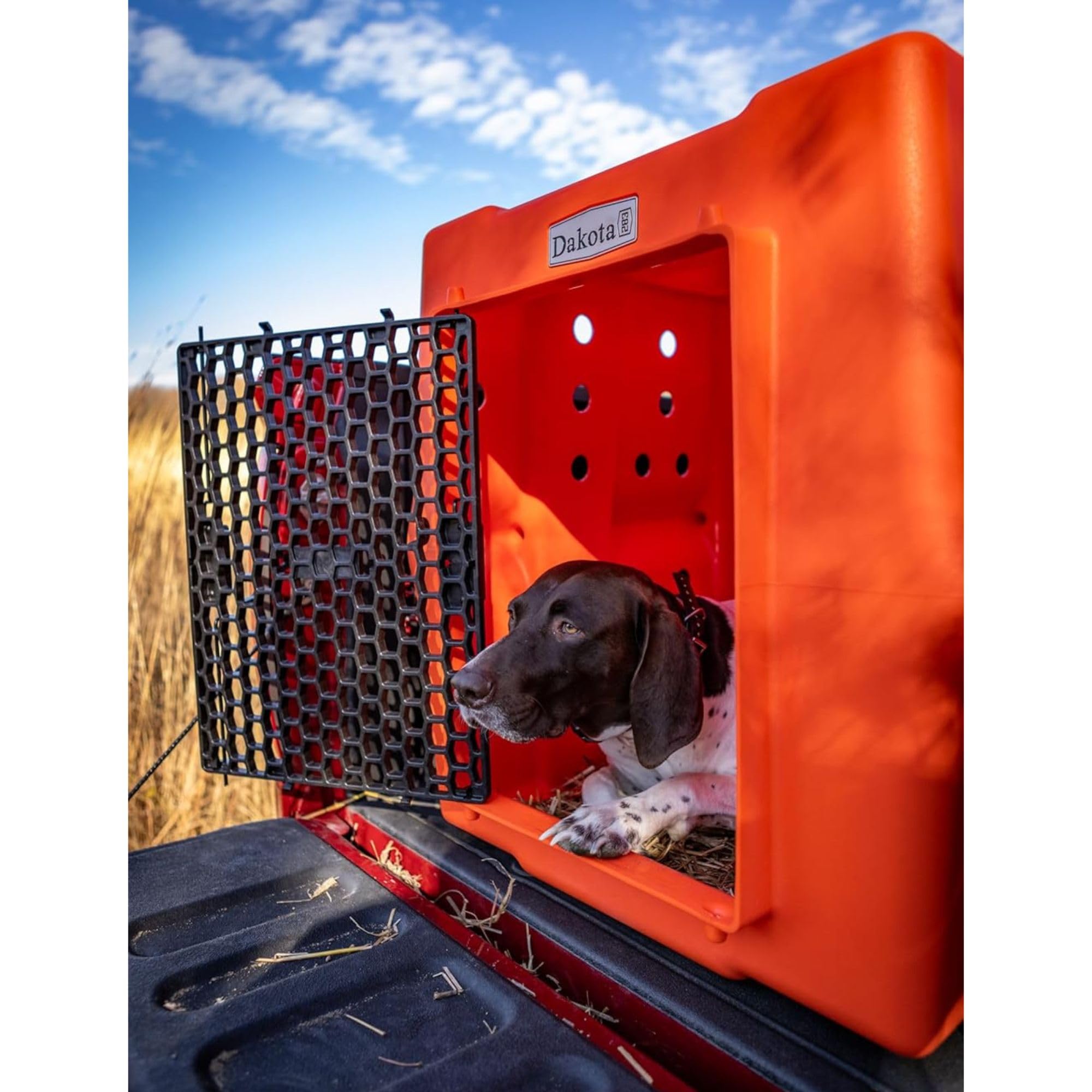 Dakota 283 Canine Rough and Tough Economy Dog Crate w/ Removable Two-Way Door - Heavy Duty Outdoor Kennel for Medium Breed Dogs (Coyote Granite, Intermediate)