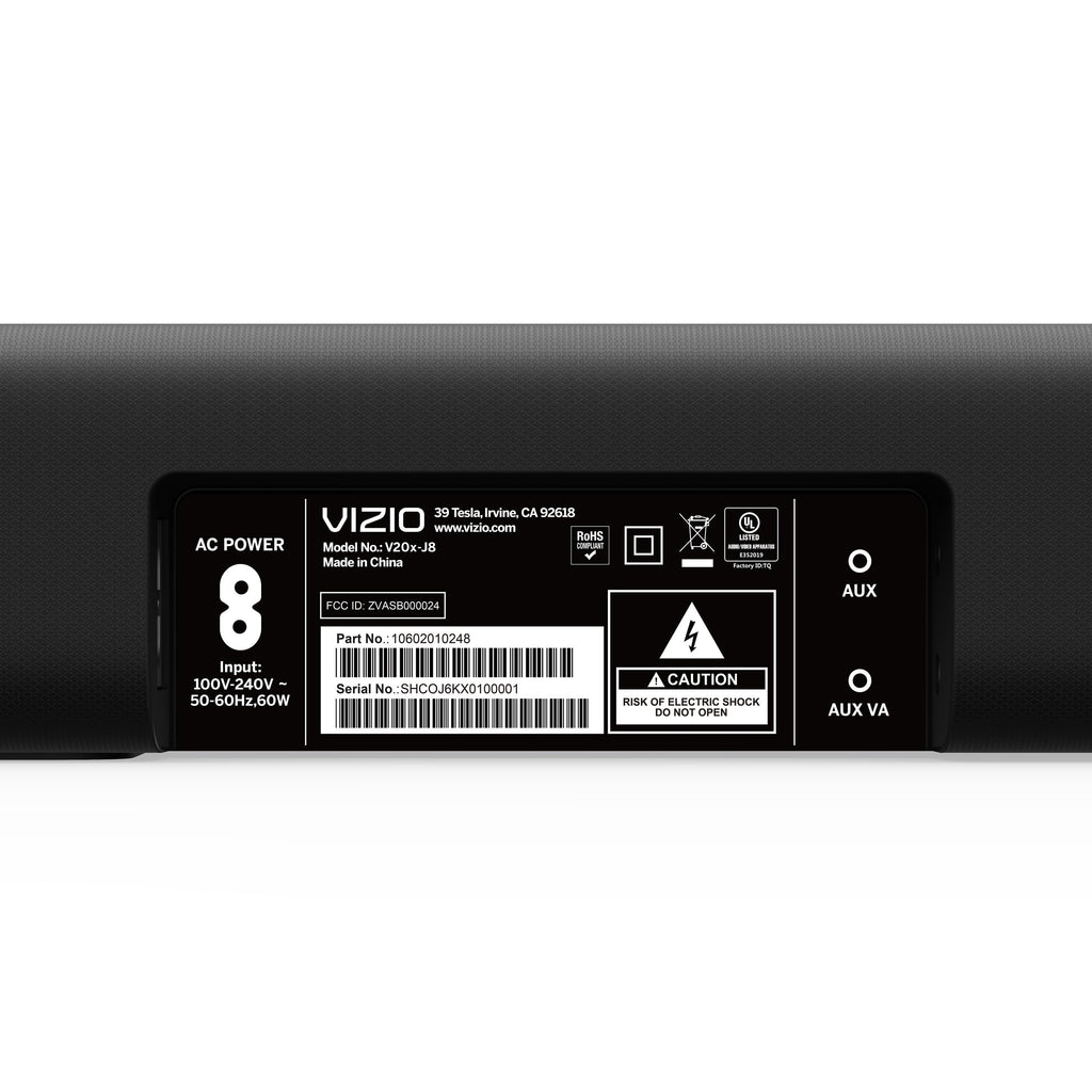 VIZIO V-Series All-in-One 2.1 Home Theater Sound Bar with DTS Virtual:X, Bluetooth, Built-in Subwoofer, Voice Assistant Compatible, Includes Remote Control - V21d-J8