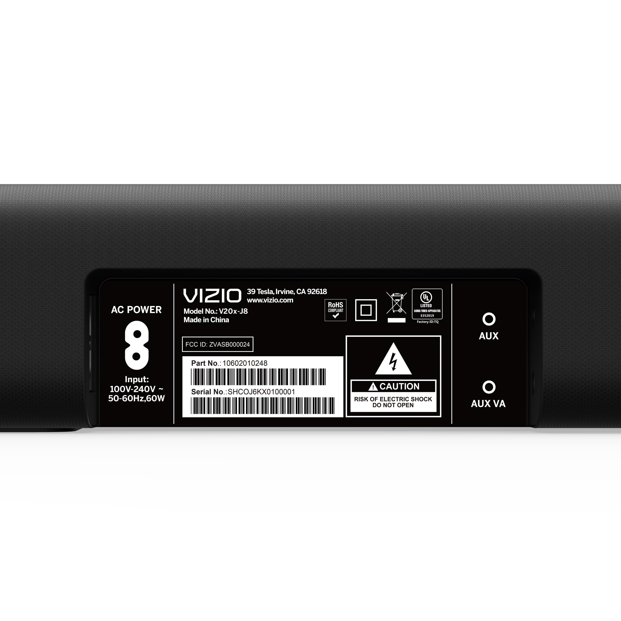 VIZIO V-Series All-in-One 2.1 Home Theater Sound Bar with DTS Virtual:X, Bluetooth, Built-in Subwoofer, Voice Assistant Compatible, Includes Remote Control - V21d-J8