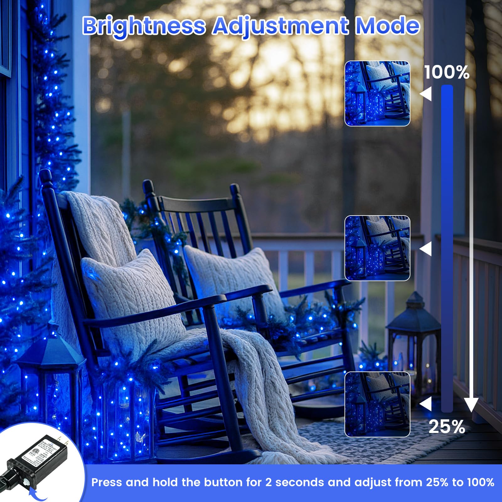 Connectable 100 LED String Lights Indoor Outdoor, 33FT Warm White Christmas Lights Waterproof, 13 Modes with Timer, Twinkle Fairy Lights Plug in Clear Wire for Christmas Tree, Bedroom, Classroom Decor