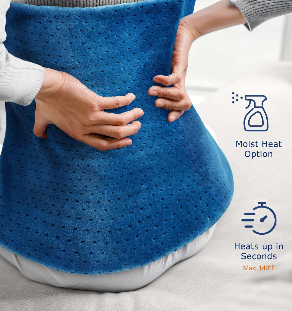 Fathers Day Dad Gifts from Daughter, Heating Pad for Back Pain & Cramps - Ultimate Pain Relief & Versatile Gift for Women, Men - Ideal for Christmas, Soft Machine Wash Fabric, King Size 12"x24"