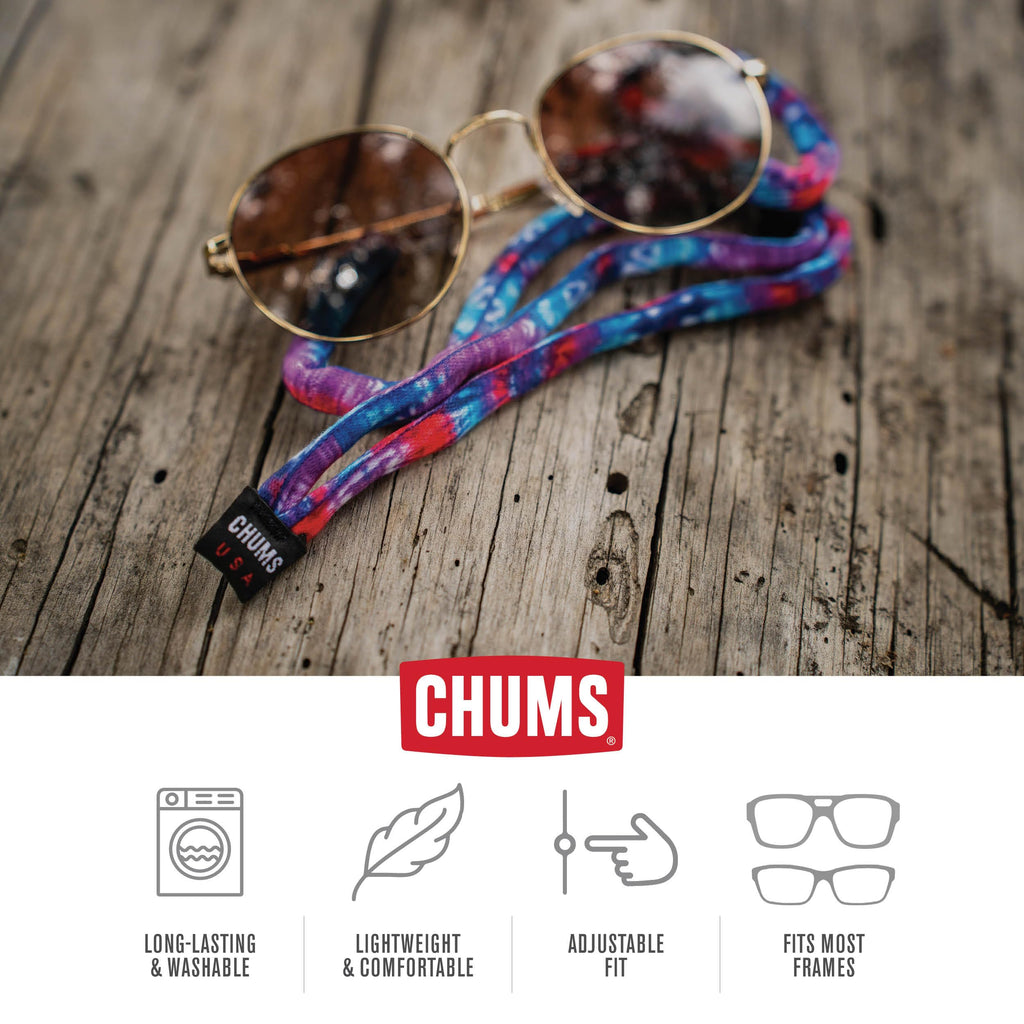 Chums Original Cotton Retainer - Unisex Eyewear Keeper for Sunglasses & Glasses - Adjustable Fit, Washable & Made in USA