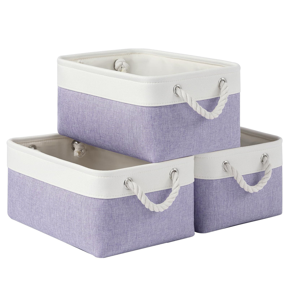 Storage Baskets for Shelves 11.8x7.9x5.2 Inch, Foldable Fabric Storage Bins with Handles, Small Storage Baskets for Organizing Closet, Office, Home Organization (1-Pack, Gray)