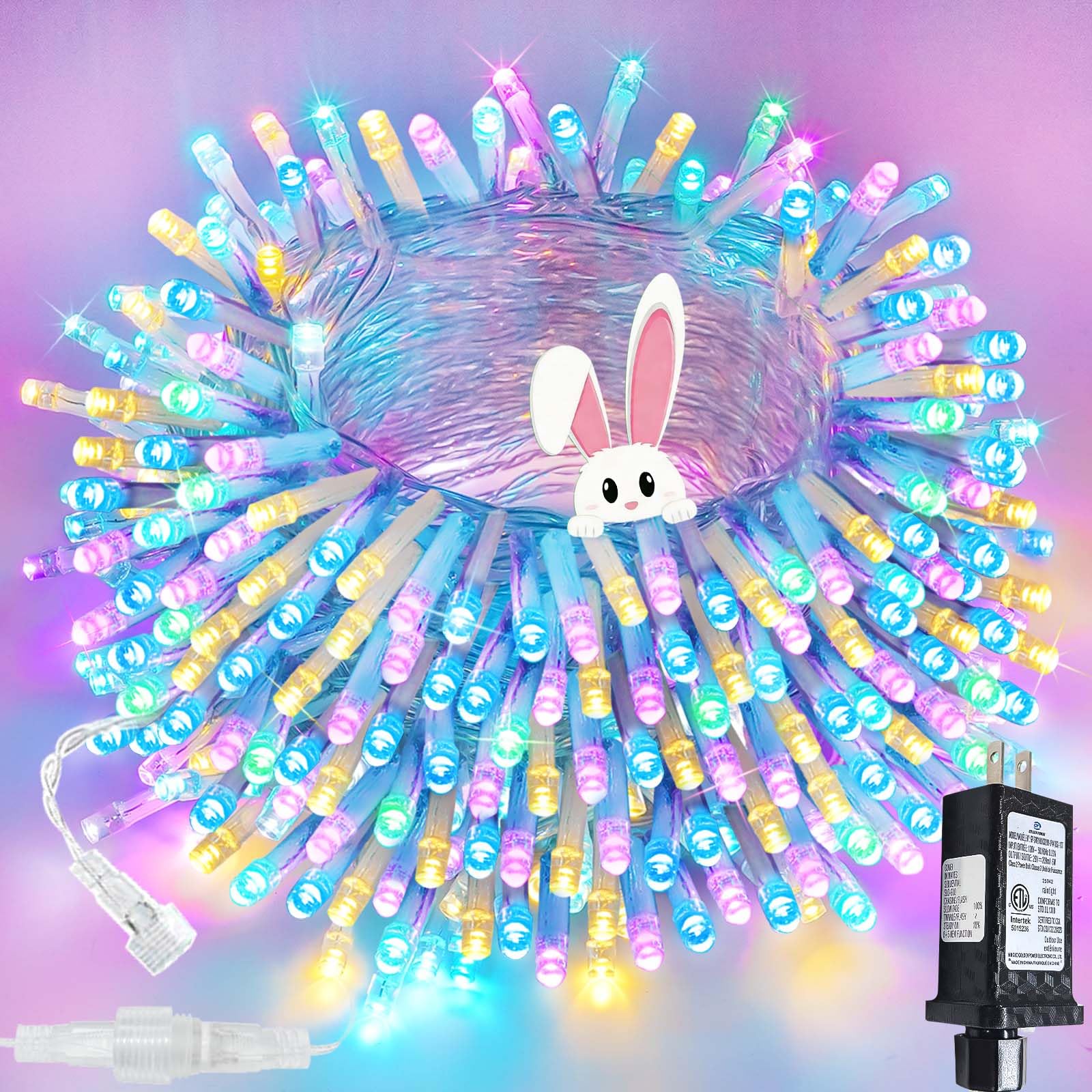 Connectable 100 LED String Lights Indoor Outdoor, 33FT Warm White Christmas Lights Waterproof, 13 Modes with Timer, Twinkle Fairy Lights Plug in Clear Wire for Christmas Tree, Bedroom, Classroom Decor