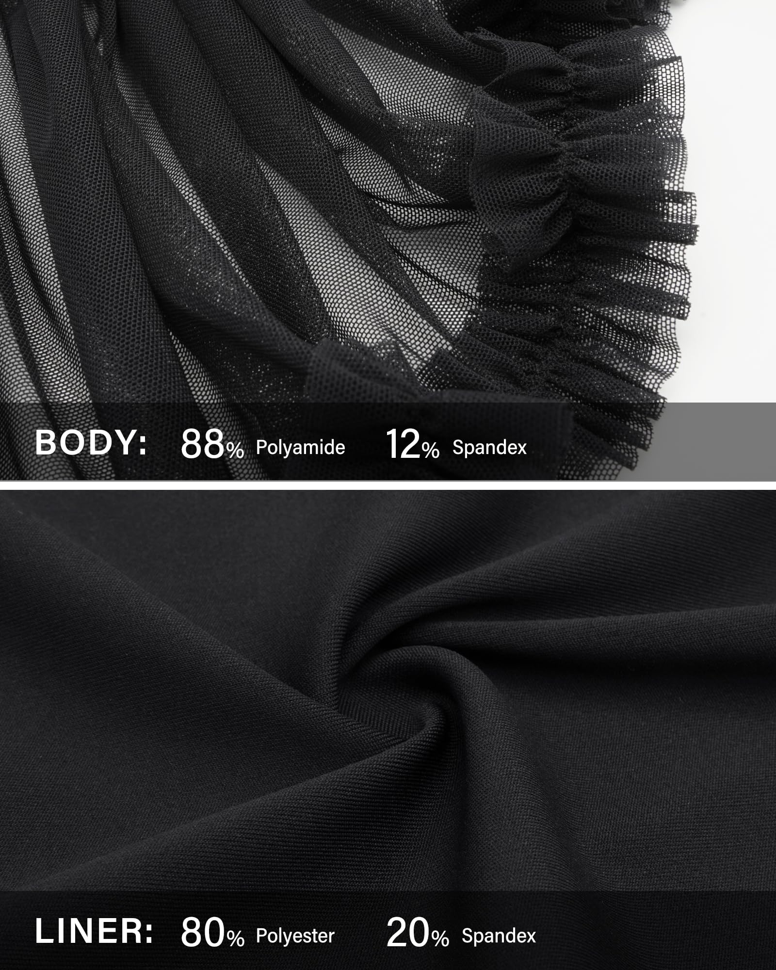 Stelle Women's High Waist Athletic Skorts with Shorts Pockets Ruffle Hem Flowy Skirts Mini Tiered Short Skirt Casual Summer