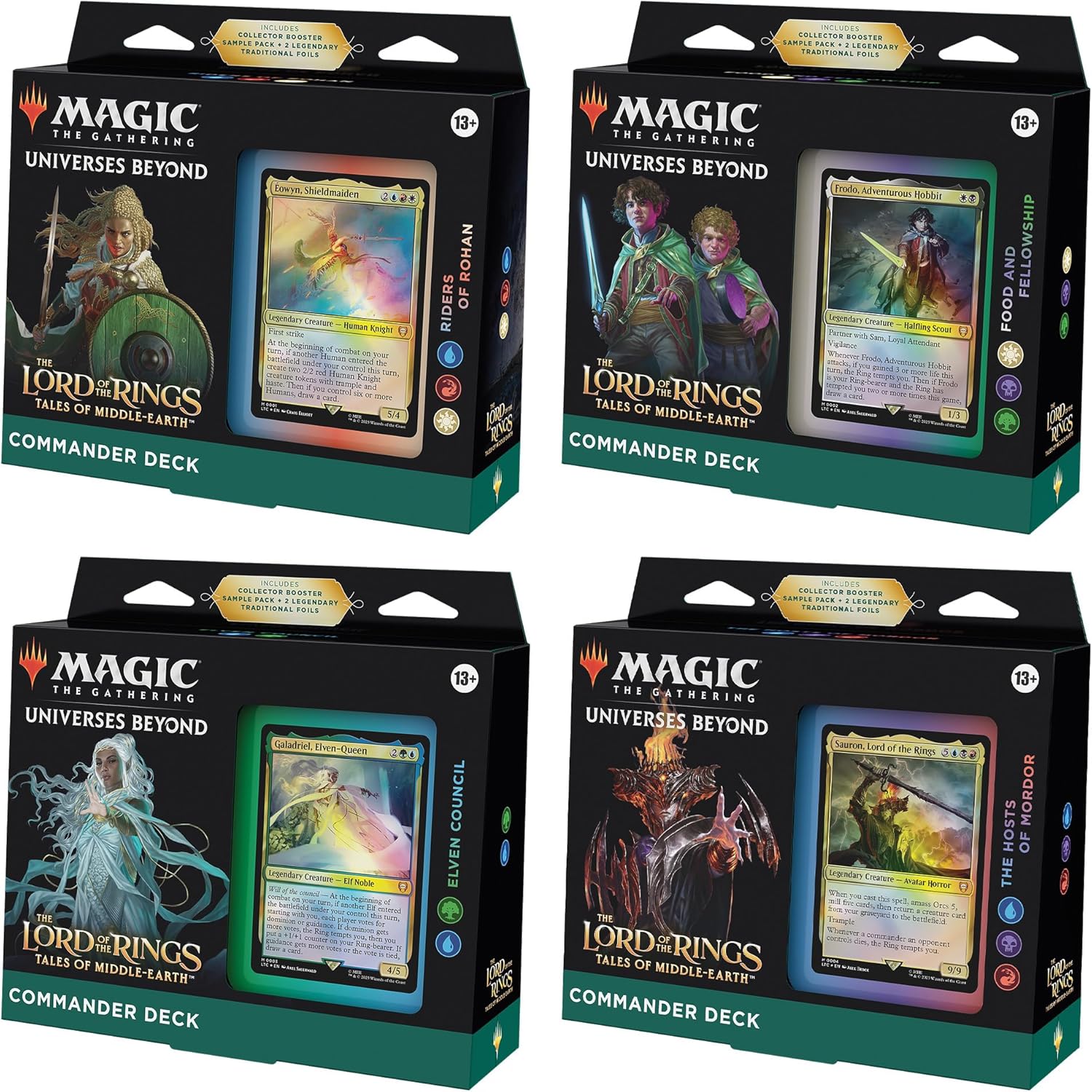 Magic: The Gathering The Lord of the Rings: Tales of Middle-Earth Commander Deck Bundle – Includes All 4 Decks