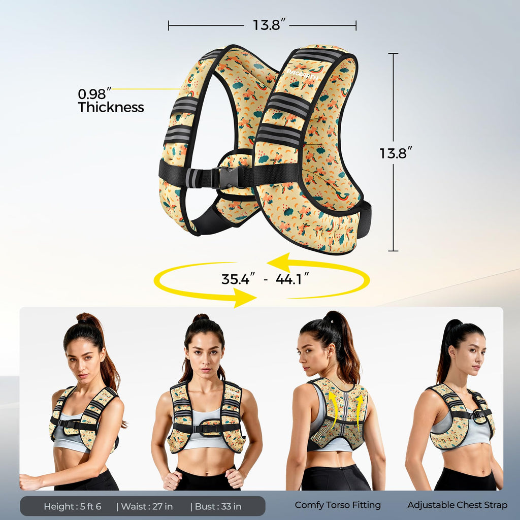 PACEARTH Weighted Vest,6lb/8lb/10lb/12lb/16lb/20lb/25lb/30lb Weight Vest with Reflective Stripe, Body Weight Vests for Women, Men, Weight Loss Workout, Strength Training, Running, Walking, Jogging