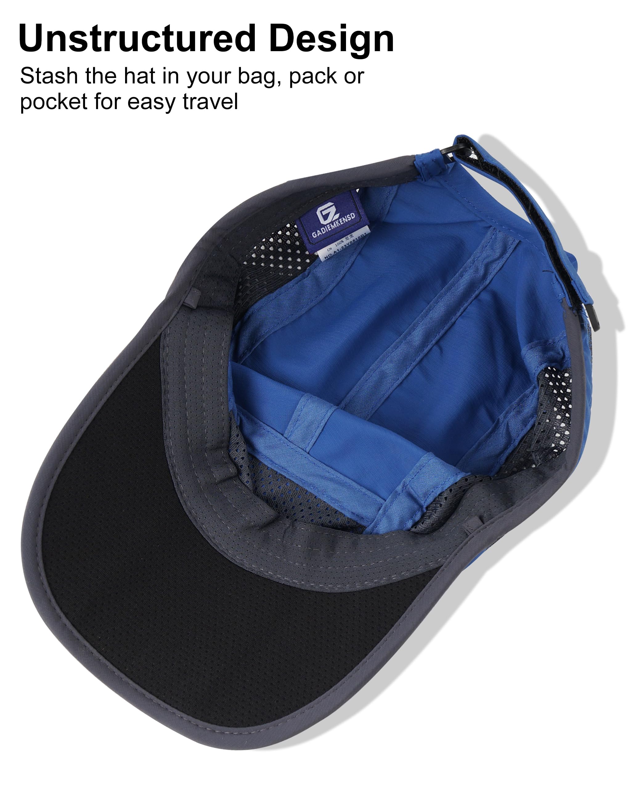 GADIEMKENSD Mens Folding Outdoor Hat Long Brim UPF 50+ Sun Protection