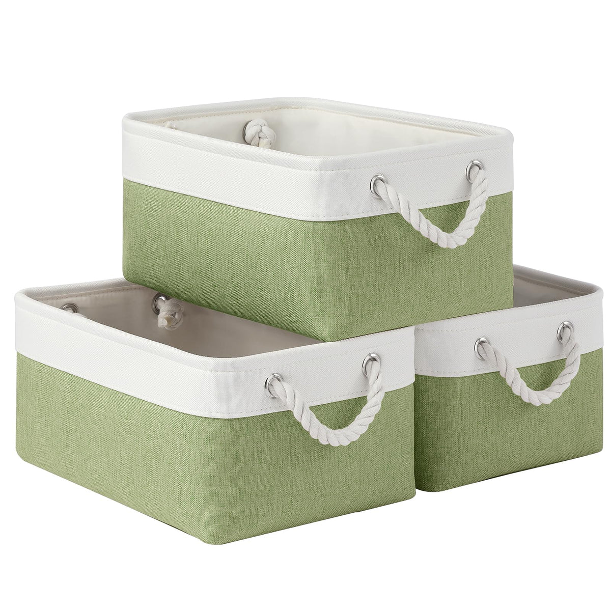 Storage Baskets for Shelves 11.8x7.9x5.2 Inch, Foldable Fabric Storage Bins with Handles, Small Storage Baskets for Organizing Closet, Office, Home Organization (1-Pack, Gray)