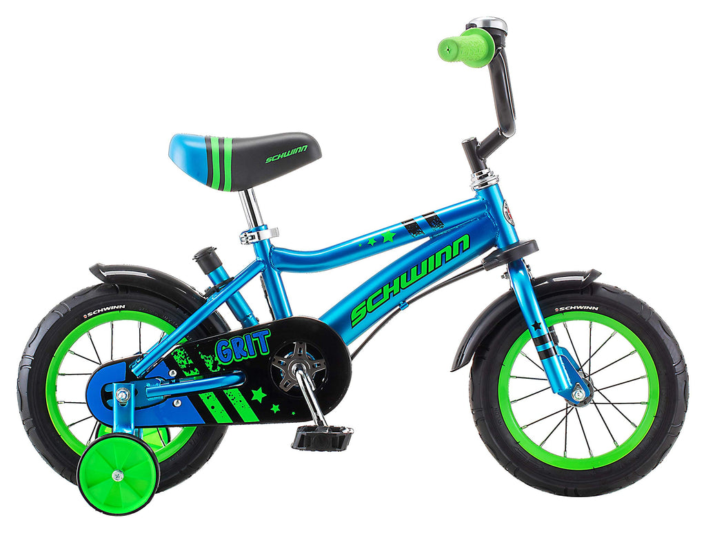 Schwinn Petunia and Grit Bike, Bike for Kids Ages 2-4, Steerable Beginner Bicycle with Training Wheels, Parent Push Handle, Rear Coaster Brake, Adjustable Seat