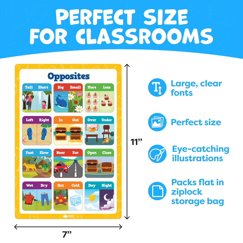 Multiplication Chart Poster & Math Posters for Elementary School - 13pc Learning Posters for Kids Ages 3-5 6-10 - 16”x11” Multiplication Table Poster, Math Classroom Decor Must Haves - Back to School