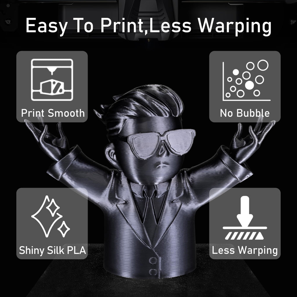 1.75mm PLA 3D Printer Filament Bundle: Glow in Dark Green/Blue/Purple/Rainbow, One Spool Clear Multi Colored, Each Spool 250g, Total 1.25Kg 3D Printing Material, 250g x 5 Spools Glow in Dark PLA