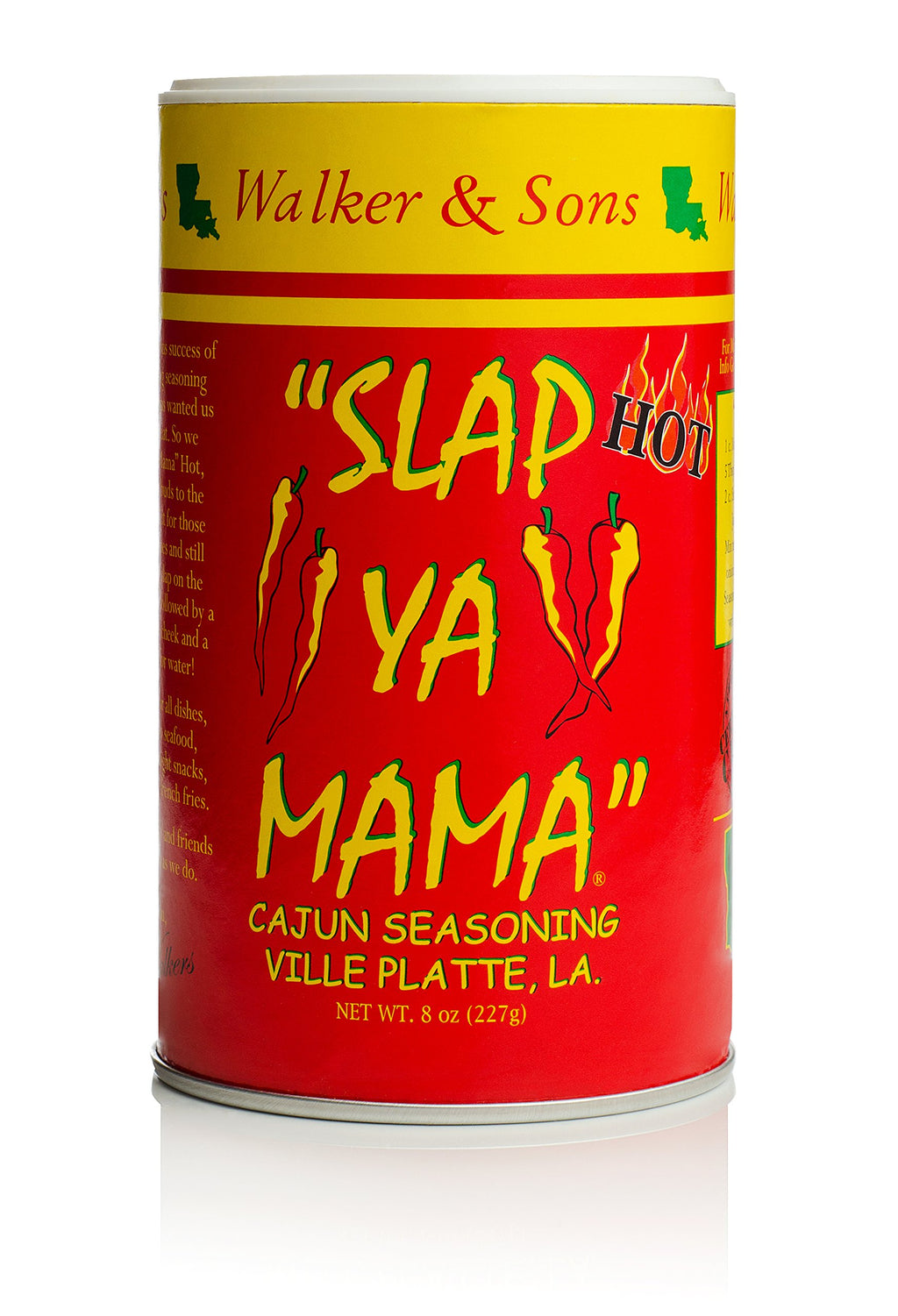 Slap Ya Mama Cajun Seasoning from Louisiana, Hot Blend, No MSG and Kosher, 8 Ounce Can