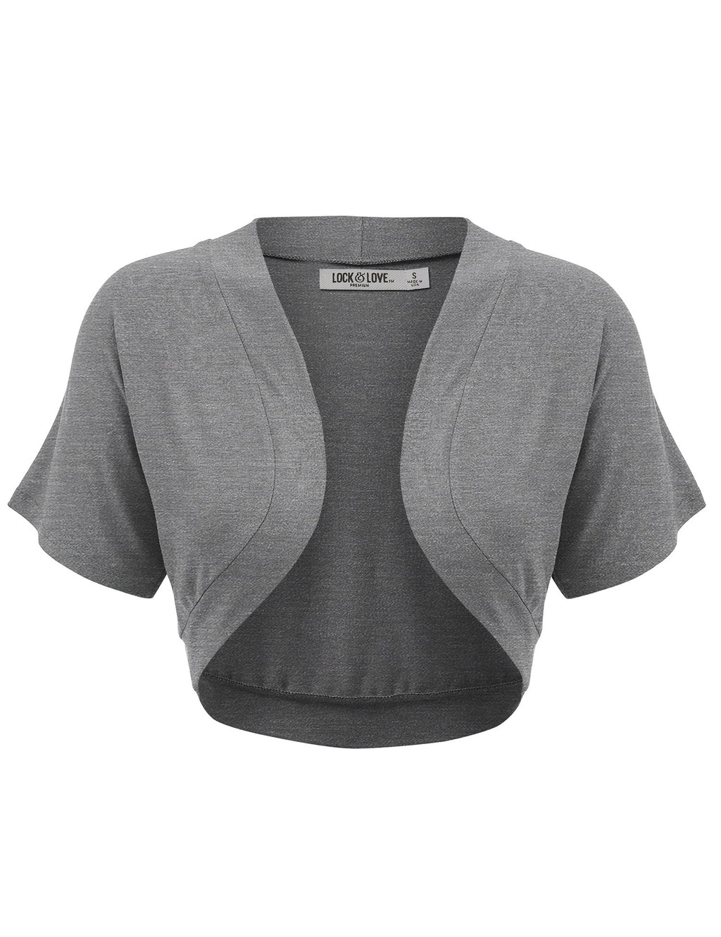 Lock and Love Women's Versatile Open Front Lightweight Short Sleeve Bolero Shrug