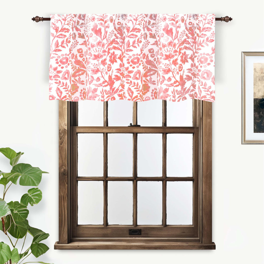 DriftAway Julia Lined Valance Double Layer Thermal Insulated Room Darkening Blackout Valances 3 Inch Rod Pocket Window Valance for Bathroom Living Room 52 Inch by 18 Inch Blush