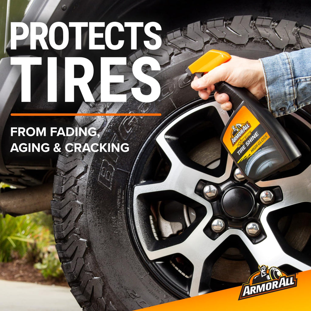 Armor All Extreme Tire Shine Spray , Tire Cleaner and Shine, 22 Fl Oz Each, 6 Pack