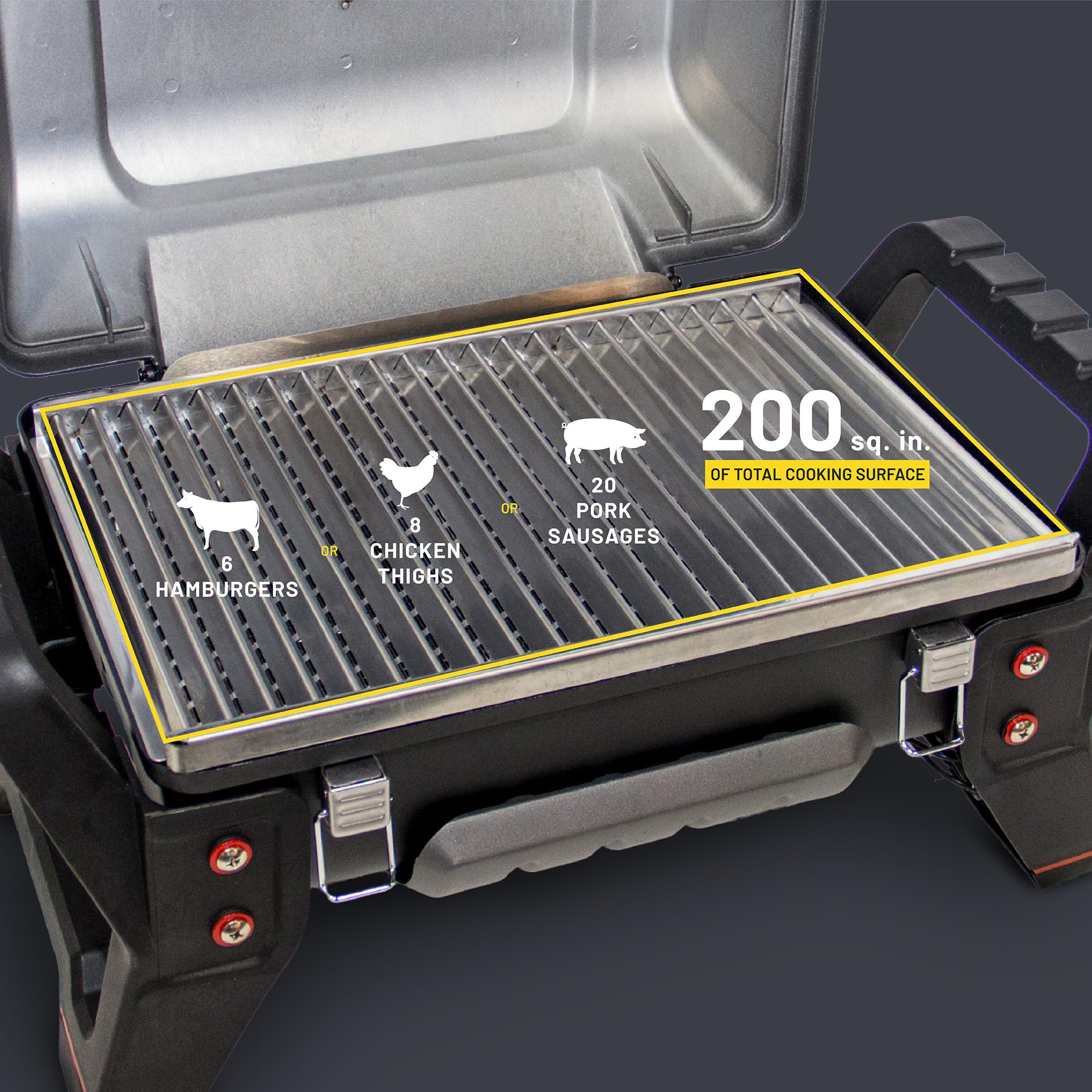 Charbroil Grill2Go X200 Portable Gas Grill, Dark Grey - 25409200