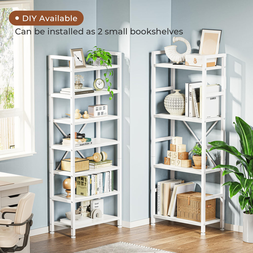 SUPERJARE Triple Bookshelf, Bookcase with 11 Open Display Shelves, Wide Book Shelf Book Case for Home & Office, 4 Tier, Black