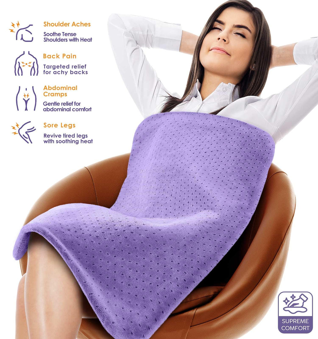 Fathers Day Dad Gifts from Daughter, Heating Pad for Back Pain & Cramps - Ultimate Pain Relief & Versatile Gift for Women, Men - Ideal for Christmas, Soft Machine Wash Fabric, King Size 12"x24"
