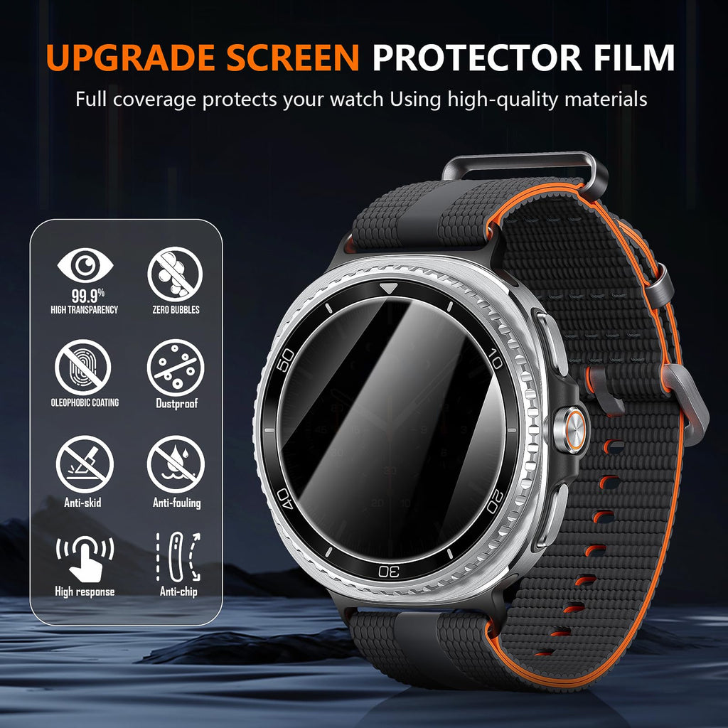 Suoman 4-Pack for Samsung Galaxy Watch 4 Classic 46mm Tempered Glass Screen Protector for Galaxy Watch 4 Classic 46mm Smartwatch [2.5D 9H Hardness] [Anti-Scratch]
